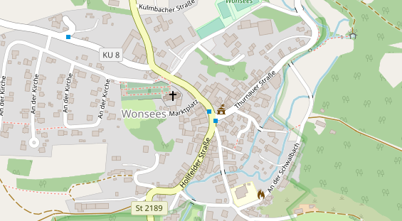 Restaurant auf Karte