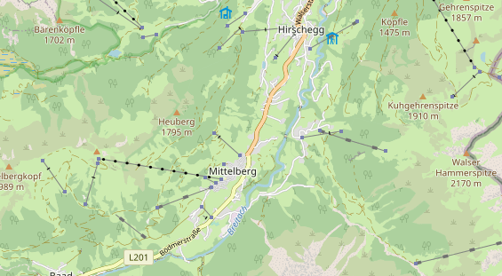 Restaurant auf Karte