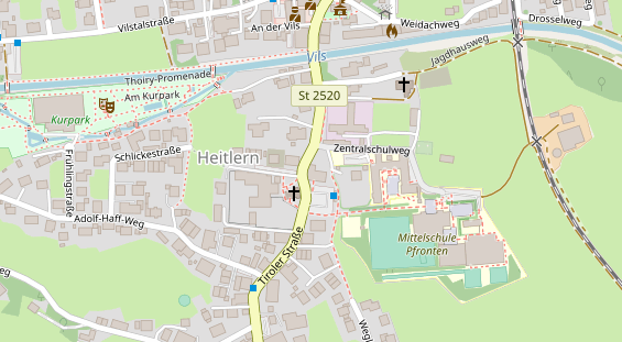 Restaurant auf Karte