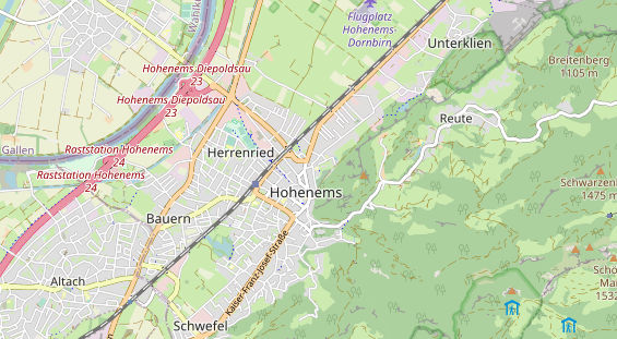 Restaurant auf Karte