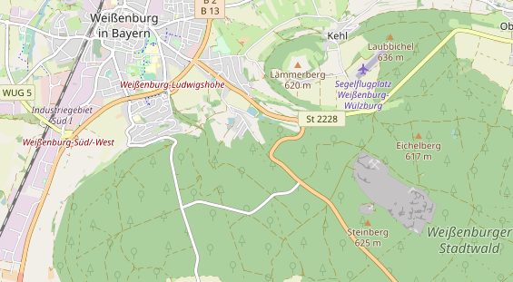 Restaurant auf Karte