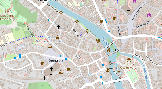 Restaurant auf Karte