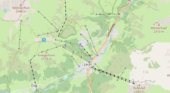 Restaurant auf Karte