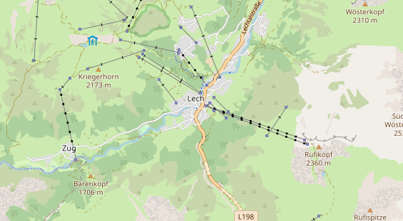 Restaurant auf Karte