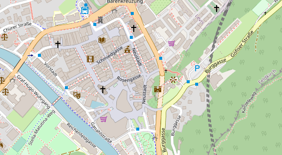 Restaurant auf Karte