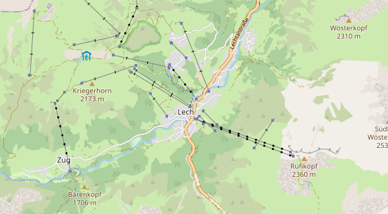 Restaurant auf Karte