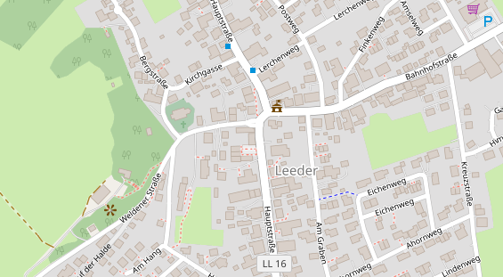 Restaurant auf Karte