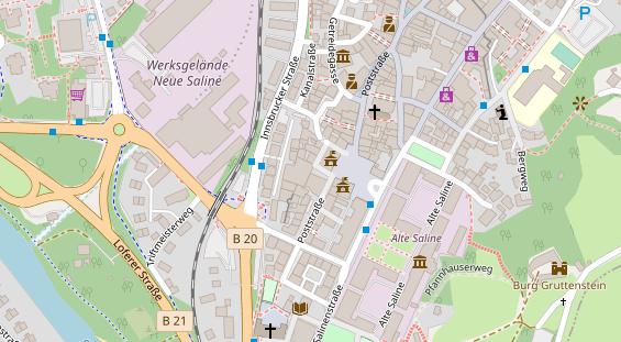 Restaurant auf Karte