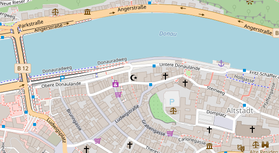 Restaurant auf Karte