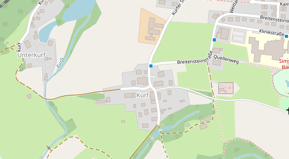 Restaurant auf Karte