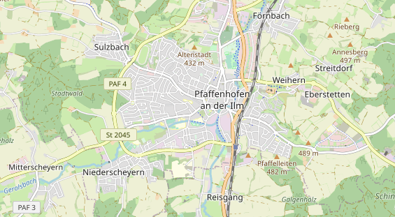 Restaurant auf Karte