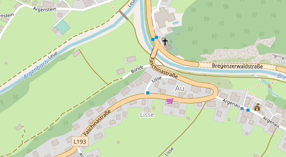 Restaurant auf Karte