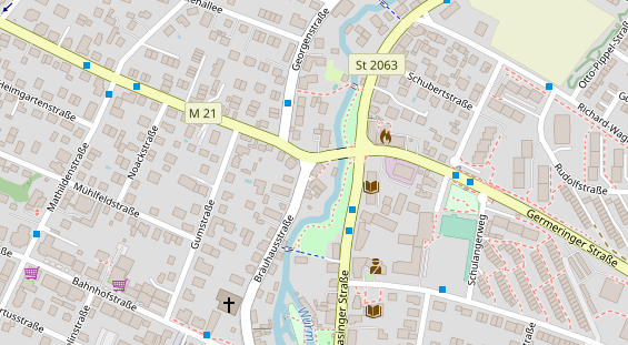 Restaurant auf Karte