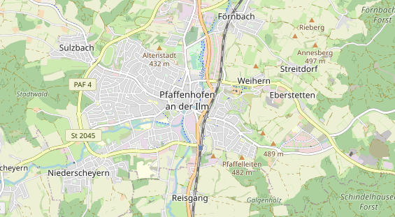 Restaurant auf Karte