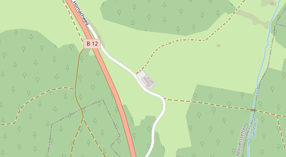 Restaurant auf Karte