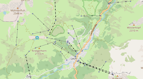 Restaurant auf Karte