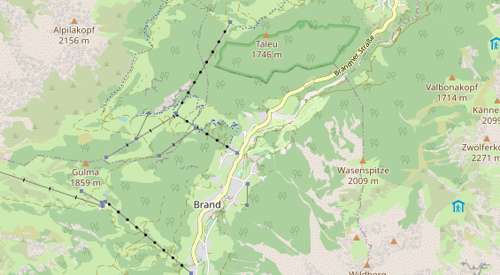 Restaurant auf Karte