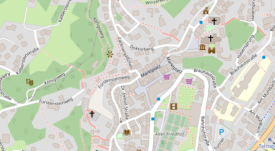 Restaurant auf Karte