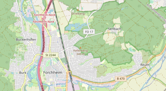 Restaurant auf Karte