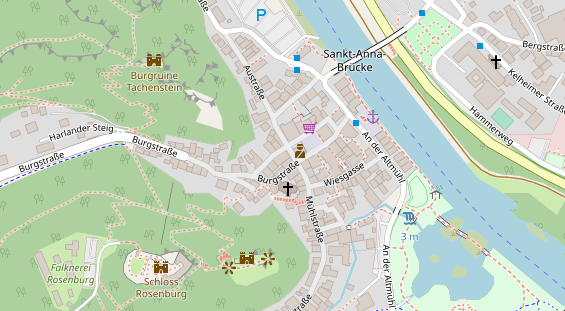 Restaurant auf Karte