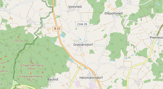 Restaurant auf Karte