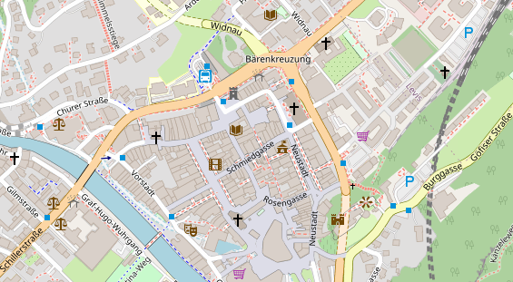 Restaurant auf Karte