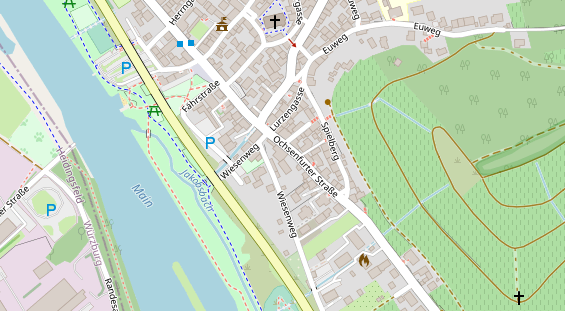 Restaurant auf Karte