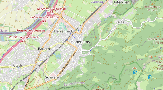 Restaurant auf Karte