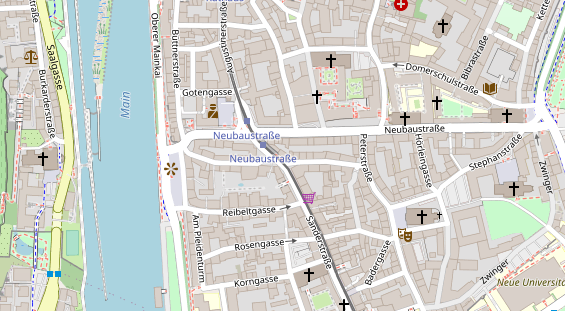 Restaurant auf Karte