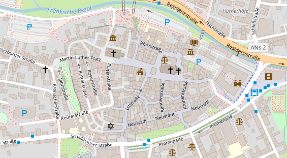 Restaurant auf Karte