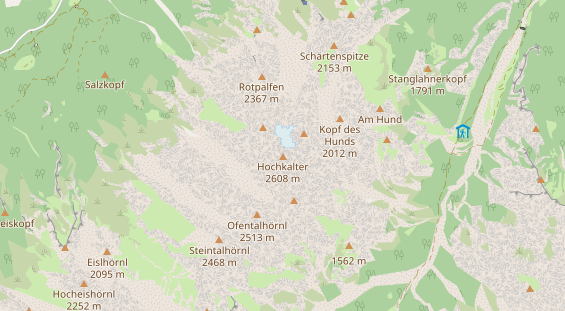 Restaurant auf Karte