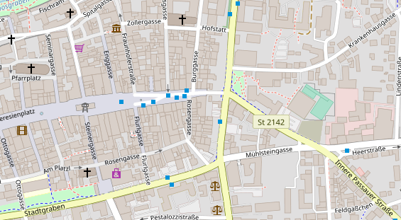 Restaurant auf Karte