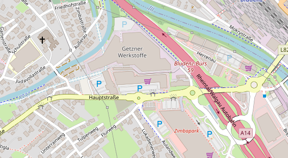 Restaurant auf Karte