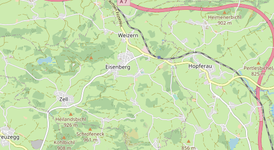 Restaurant auf Karte