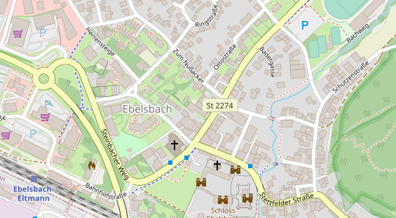 Restaurant auf Karte