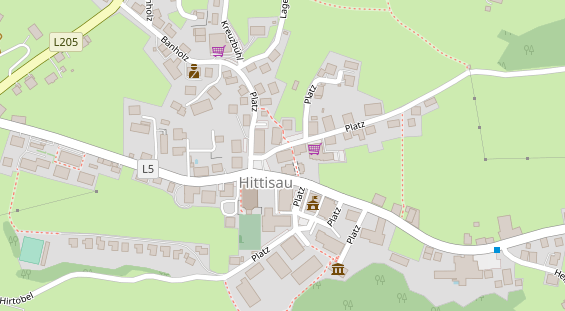 Restaurant auf Karte