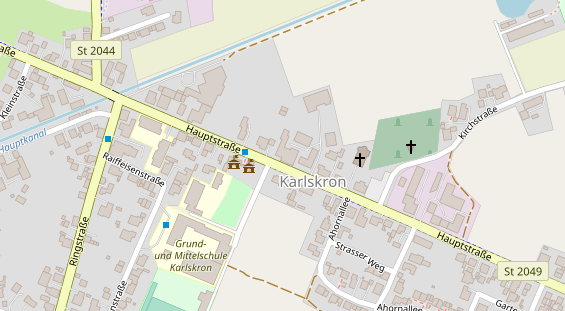 Restaurant auf Karte