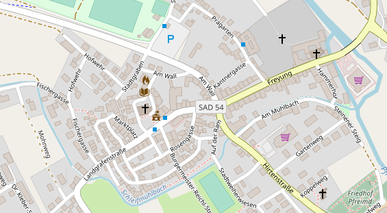 Restaurant auf Karte