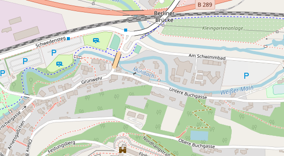 Restaurant auf Karte