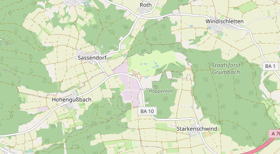 Restaurant auf Karte