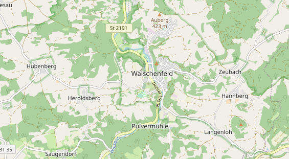 Restaurant auf Karte