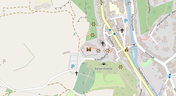 Restaurant auf Karte