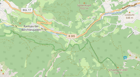 Restaurant auf Karte