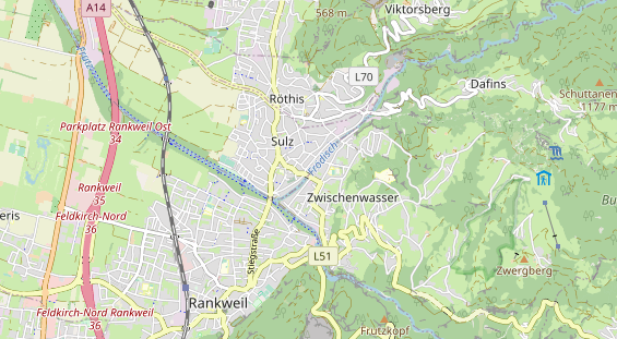 Restaurant auf Karte