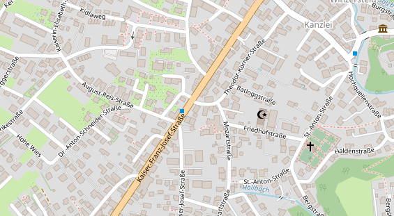 Restaurant auf Karte