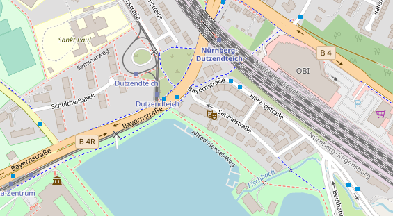 Restaurant auf Karte