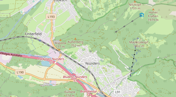 Restaurant auf Karte