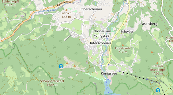 Restaurant auf Karte