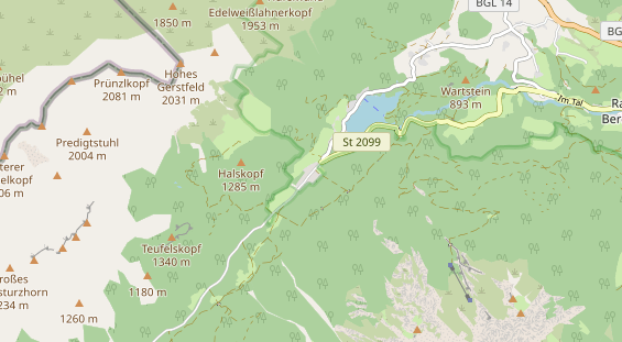 Restaurant auf Karte