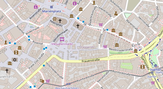 Restaurant auf Karte